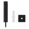 National Hardware Reed 1 in. W X 3 in. L Aluminum Matte Black Door Stop Mounts to wall Carded in. N830-526 - alternate 2